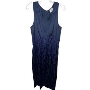Vintage Blue Floral‎ Dress